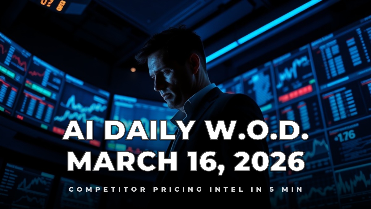 Competitor Pricing Intel in 5 Min