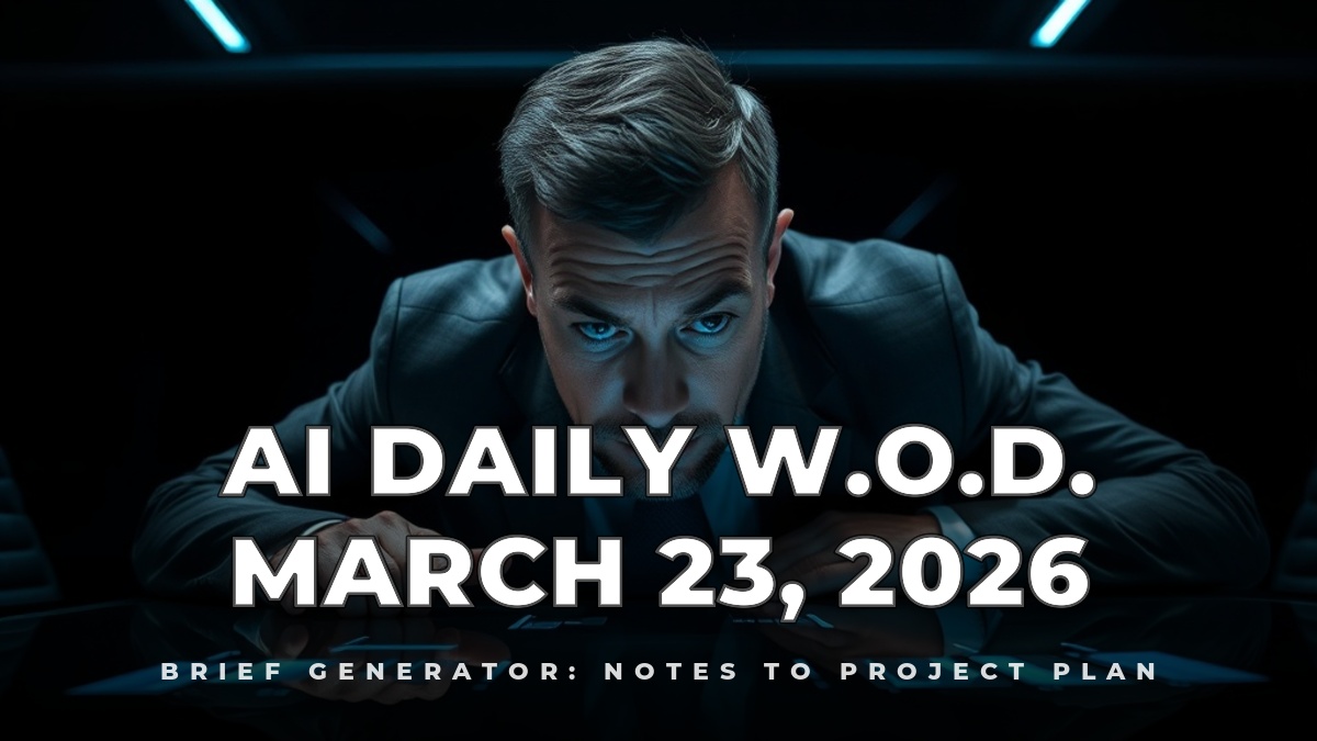 Brief Generator: Notes to Project Plan